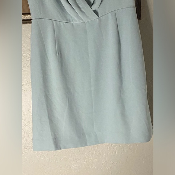 The KOOPLES V-Neck  Wrap  Work Dress With Pockets, pastel mint green - Picture 3 of 15